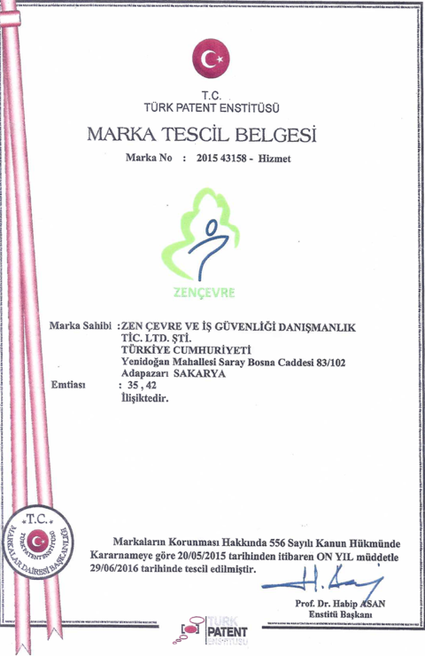 Marka Tescil Belgesi